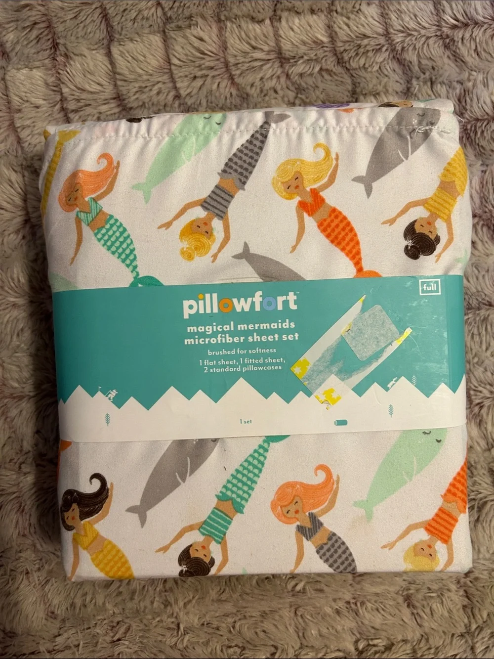Pillowfort Magical Mermaid Full sheet set New